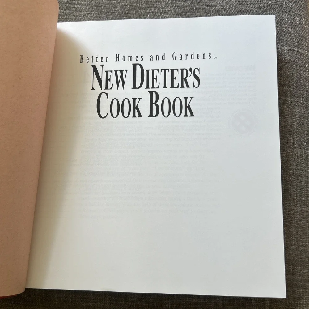 New Dieter's Cookbook By Better Homes &Gardens Editors 1992 Dust Cover Good